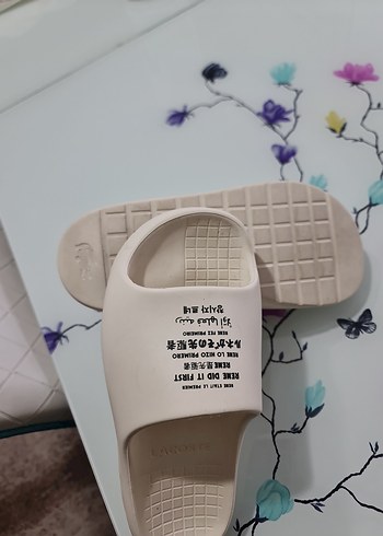 Beyaz Minimalist Kadın Terlik Lacoste - Görsel 5