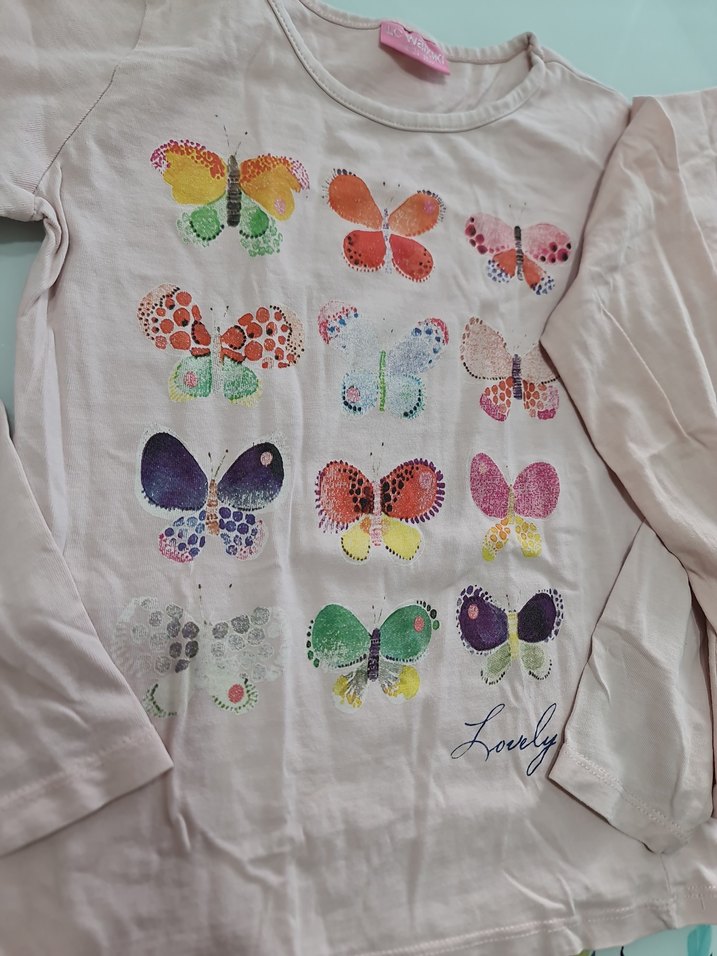 Kız Çocuk Baskılı Uzun Kollu Tişört Pembe - Görsel 3