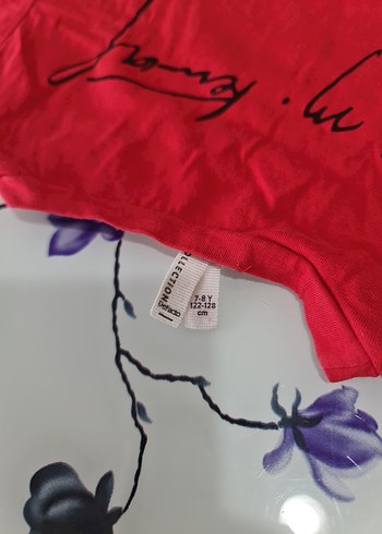 Kız Çocuk Koyu Kırmızı Atatürk Tişört - Görsel 4