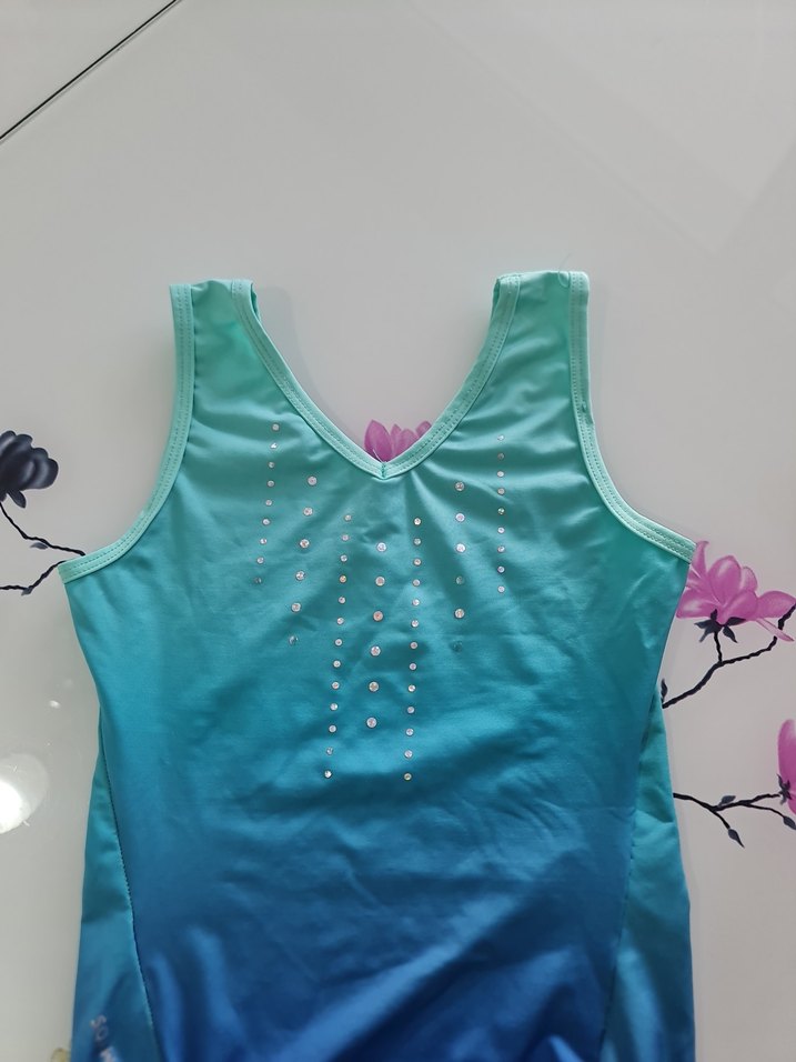 Kız Çocuk Turkuaz Cimnastik Mayosu - Görsel 2