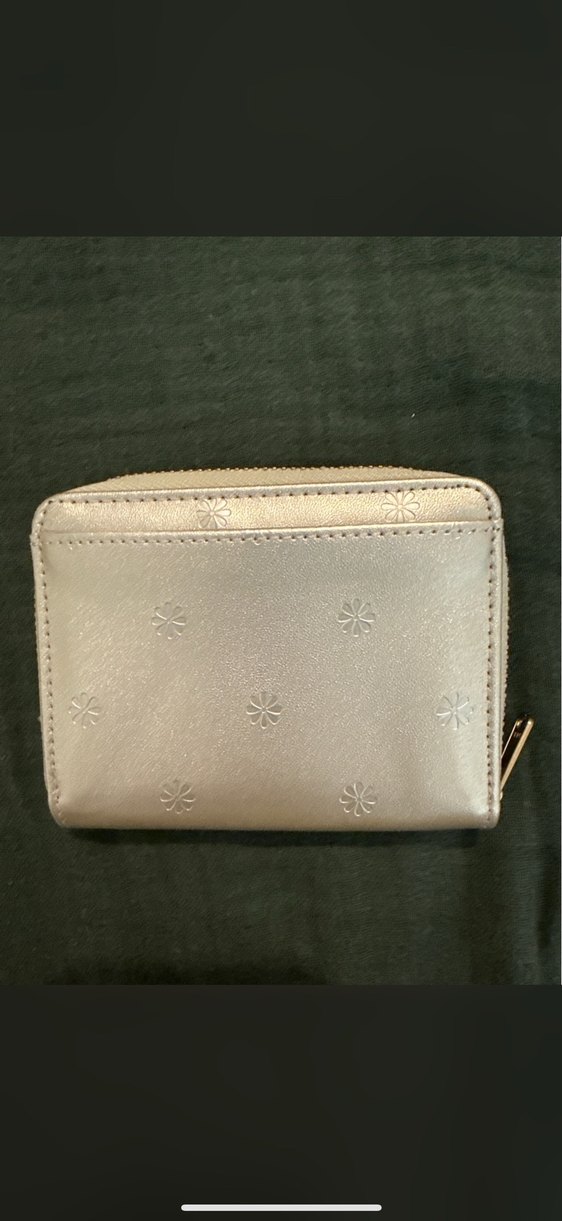 Bej Parlak Deri Kadın Cüzdanı Fermuarlı - Görsel 3