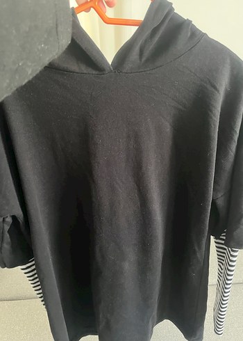 Kapüşonlu, Salaş Kesim Hamile Tişörtü - Görsel 3