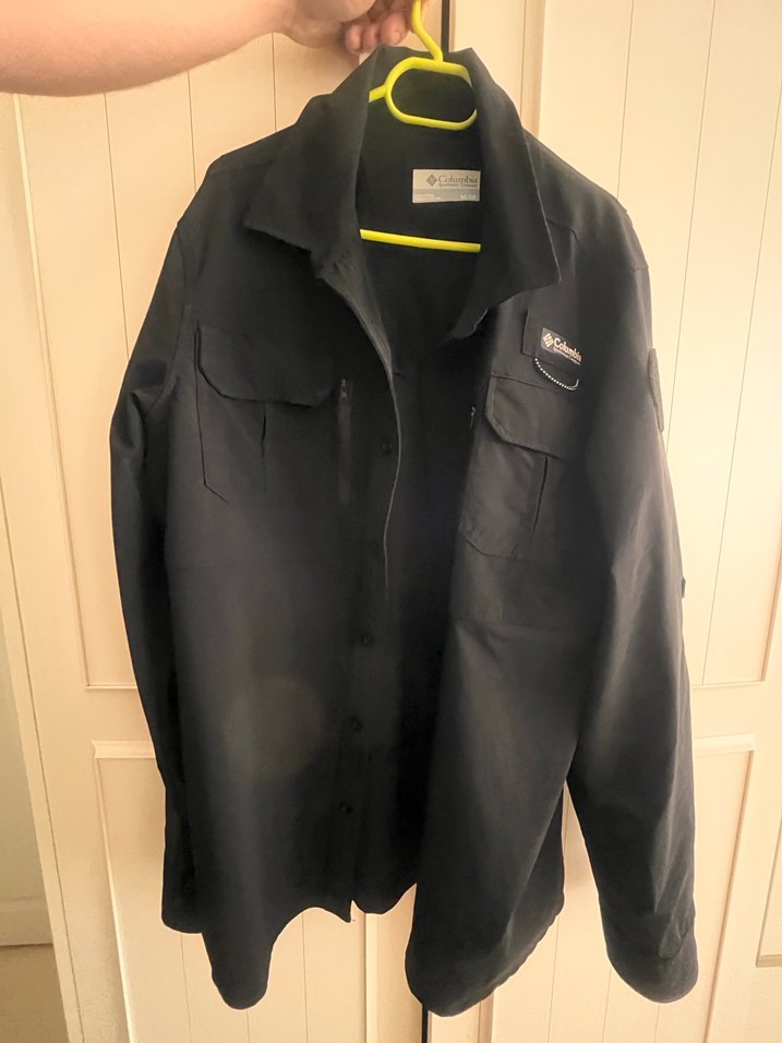 Columbia Siyah Erkek Düğmeli  taktık gömlek - Görsel 2