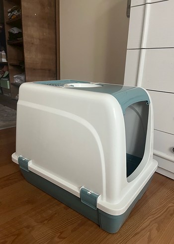 Mavi Kapaklı çekmeceli büyük Kedi Tuvaleti - Görsel 3