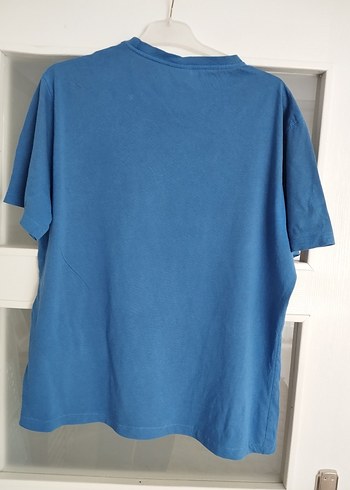 Mavi Baskılı Erkek Tişört - Görsel 2