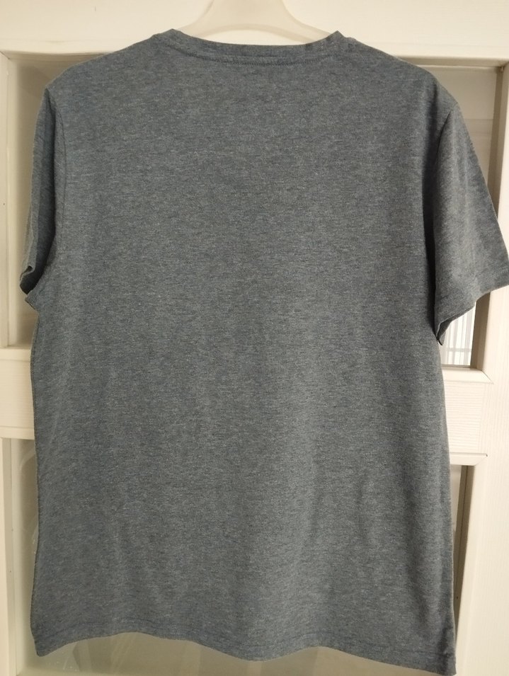 Lacivert V Yaka Erkek Kısa Kollu Tişört - Görsel 2