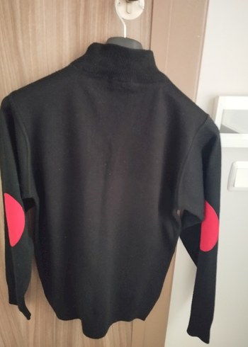 Siyah Boğazlı Sıfır YeniTriko Kadın ve Erkek Kazak - Görsel 2