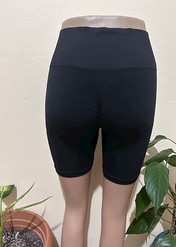 Siyah Mini Hamile Spor Şortu - Görsel 2