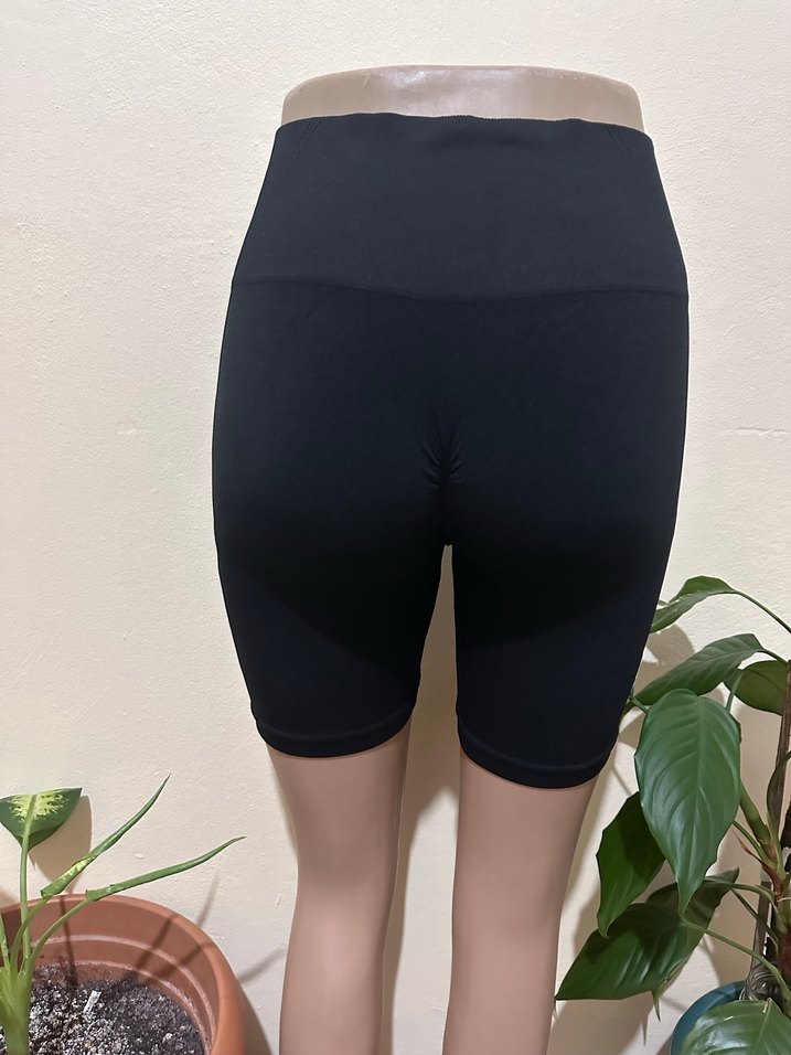 Siyah Mini Hamile Spor Şortu - Görsel 2