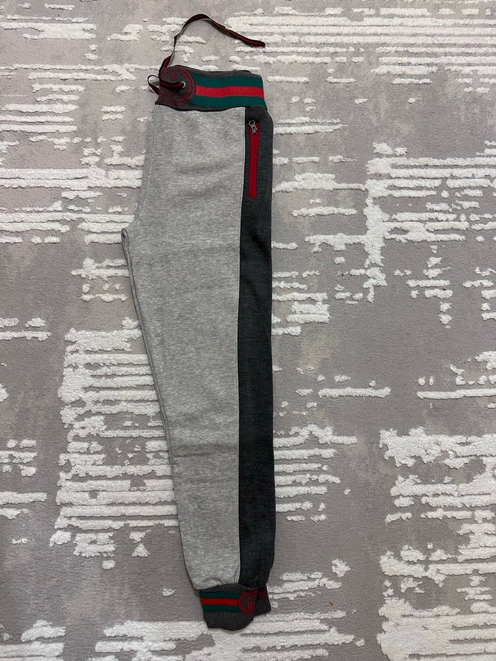 Fermuarlı Gri Erkek Spor Eşofman Altı - Görsel 3