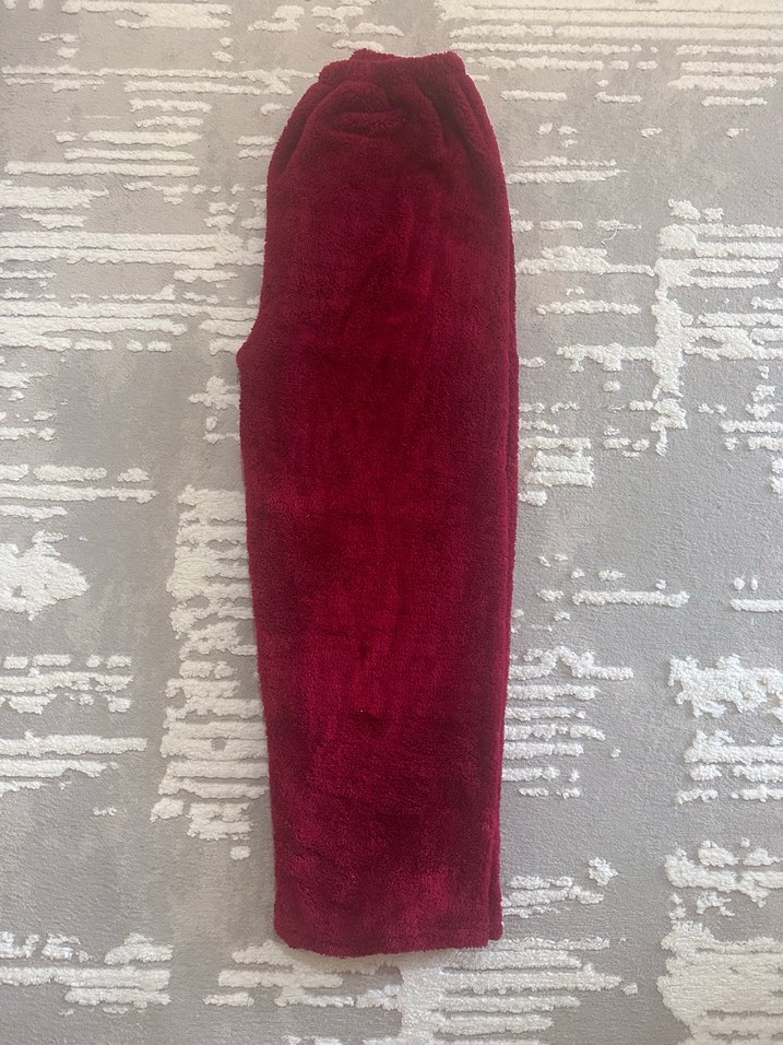 Bordo Peluş Polar - Görsel 2