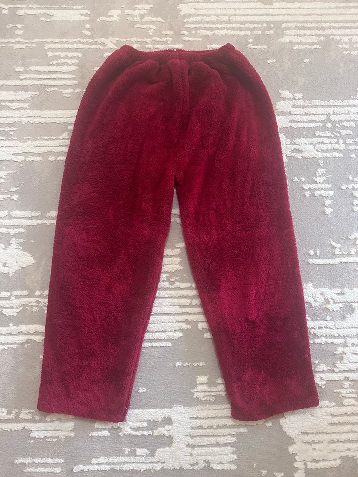 Bordo Peluş Polar - Görsel 3