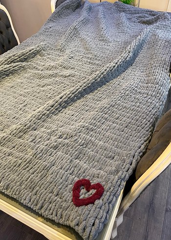 İLANI SATIN ALMAYINIZ. 
Gri Örgü Battaniye - Görsel 2