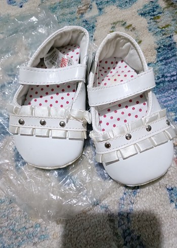 Kız Çocuk Beyaz Fırfırlı Babet 6-12 ay - Görsel 4