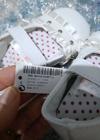 Kız Çocuk Beyaz Fırfırlı Babet 6-12 ay - Görsel 3