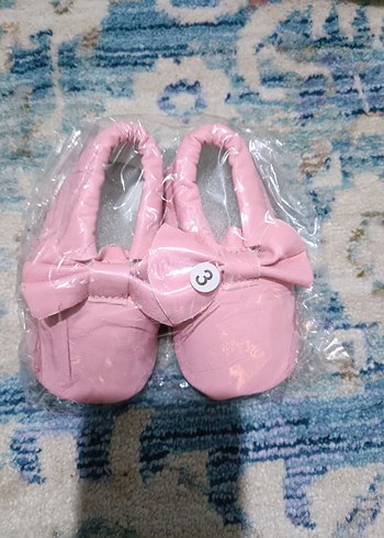 Pembe Fiyonk Detaylı Kız Bebek İlk Adım Ayakkabısı - Görsel 4