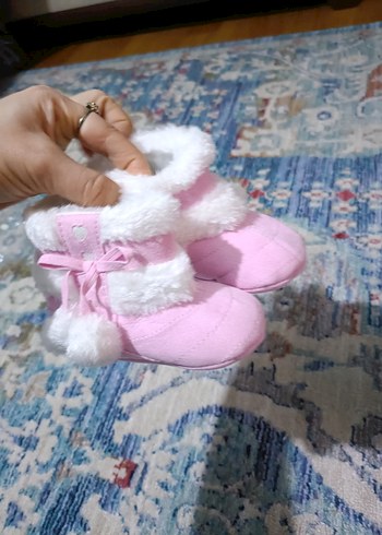 Kız Çocuk Pembe Kürklü Sıcak Ev Terliği - Görsel 2