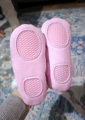 Kız Çocuk Pembe Kürklü Sıcak Ev Terliği - Görsel 3