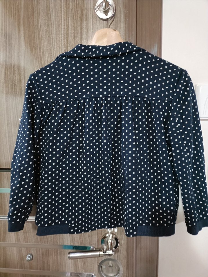 Mango Kadın Lacivert Puantiyeli Blazer Ceket - Görsel 3