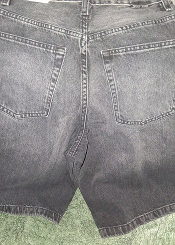 Gri Denim Erkek Şort Loose Fit - Görsel 3