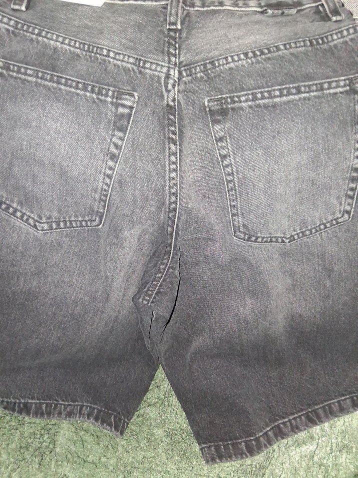 Gri Denim Erkek Şort Loose Fit - Görsel 3