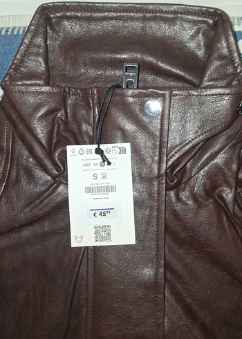 Kahverengi Kadın Deri Ceket - Görsel 3