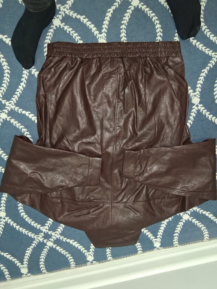 Kahverengi Kadın Deri Ceket - Görsel 2