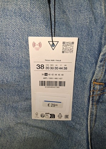 Kadın Mavi Denim Mini Şort Bol Kesim - Görsel 3