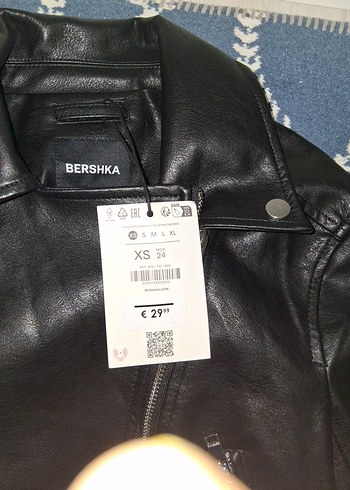 Kadın Siyah Deri Biker Ceket - Görsel 2