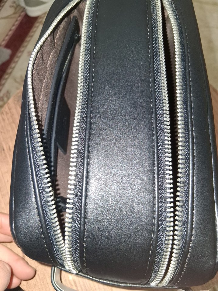 Siyah deri erkek çantası - Görsel 3