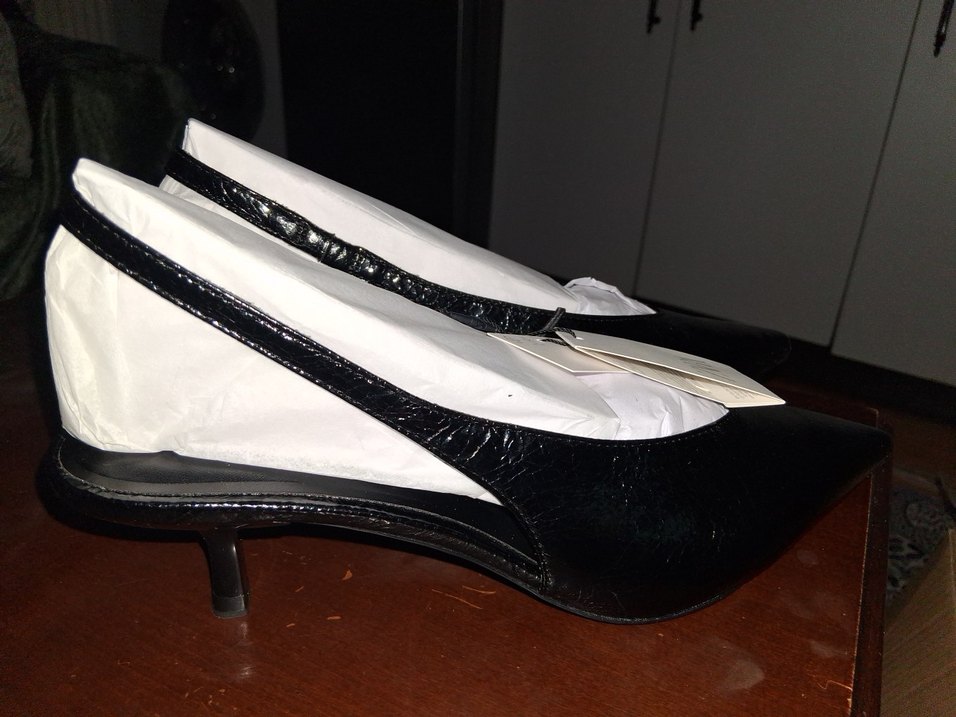 Siyah Deri Tokalı Stiletto Topuklu Kadın Ayakkabı - Görsel 2