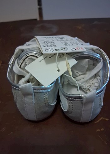 Beyaz Gri Erkek kız  Bebek İlk Adım Ayakkabısı - Görsel 3