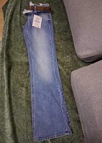 Kemerli Regular Fit Midi Kot Pantolon - Görsel 2