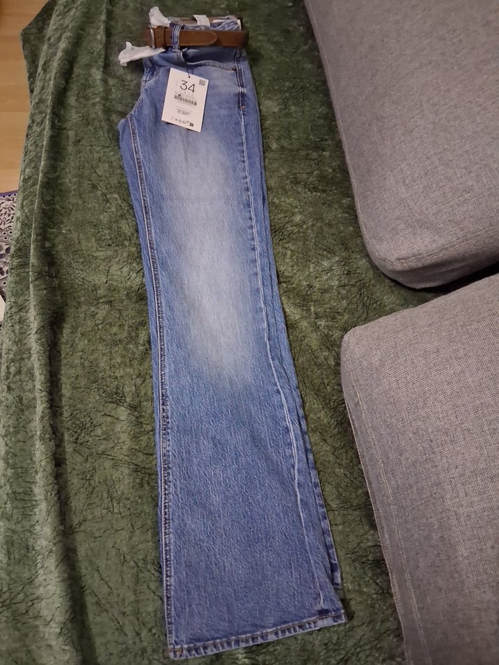 Kemerli Regular Fit Midi Kot Pantolon - Görsel 2