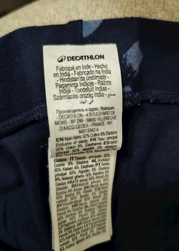 Kızlar için Lacivert Bağlama Desenli Tayt - Görsel 3