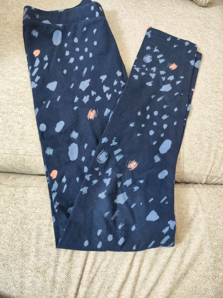 Kızlar için Lacivert Bağlama Desenli Tayt - Görsel 2