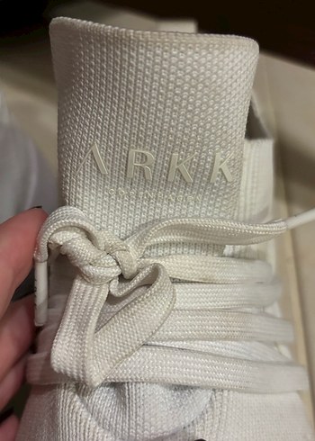 Beyaz Kadın Spor Ayakkabı, Dolgu Topuklu, Bağcıklı - Görsel 2