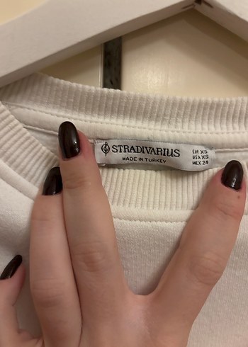 Beyaz Uzun Kollu Baskılı Kadın Sweatshirt - Görsel 2