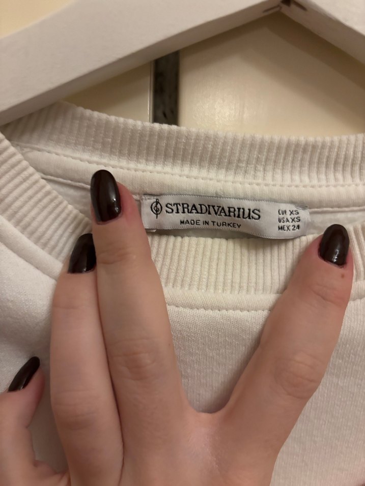 Beyaz Uzun Kollu Baskılı Kadın Sweatshirt - Görsel 2