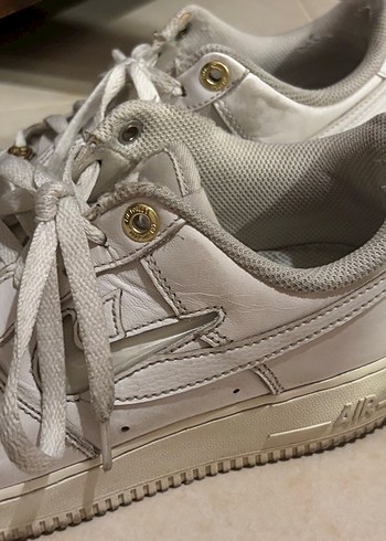 Beyaz Bağcıklı Kadın Sneaker - Görsel 4