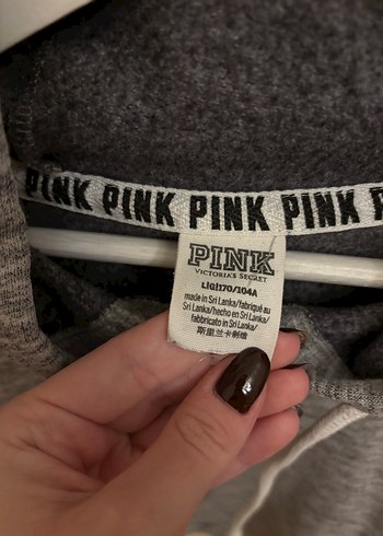 Gri Kapüşonlu Kadın Sweatshirt - Görsel 3