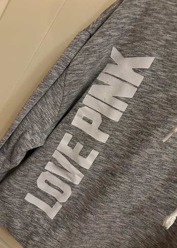 Gri Kapüşonlu Kadın Sweatshirt - Görsel 2