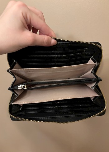 Calvin Klein Siyah Deri Fermuarlı Kadın Cüzdanı - Görsel 3