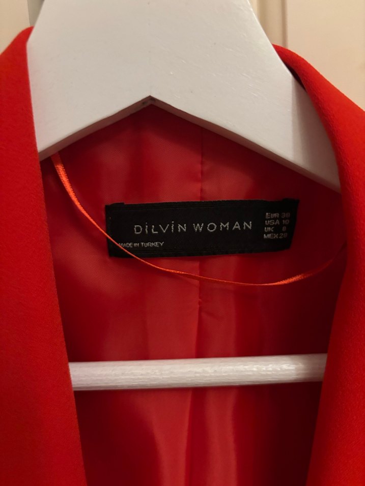 Klasik Kırmızı Kadın Blazer Ceket - Görsel 2