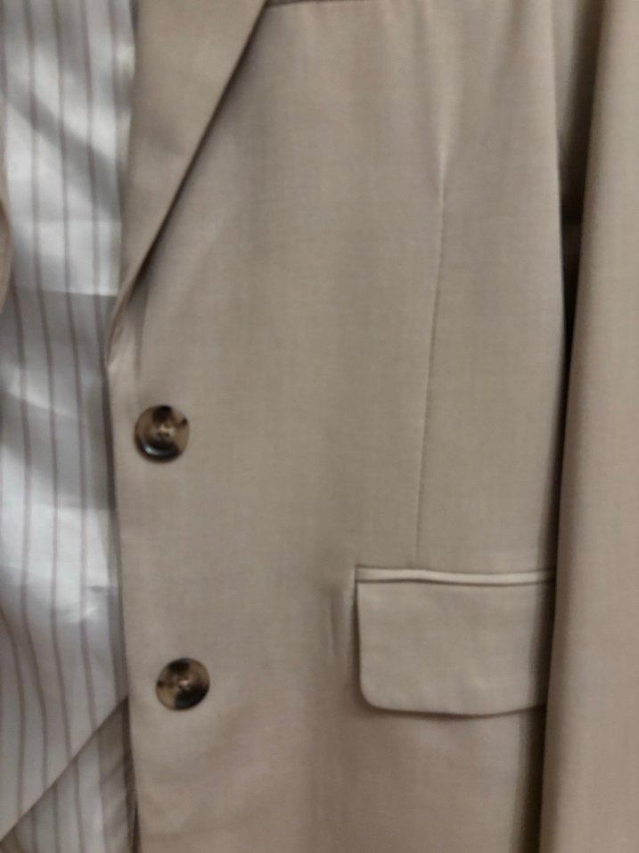 Bej Kadın Keten Blazer Ceket - Görsel 2