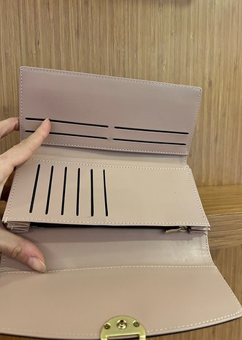 Bej Deri Kadın Tokalı Cüzdan - Görsel 3