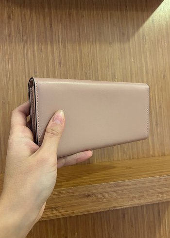 Bej Deri Kadın Tokalı Cüzdan - Görsel 6