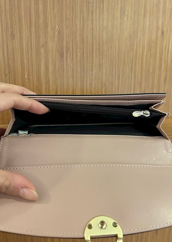 Bej Deri Kadın Tokalı Cüzdan - Görsel 4