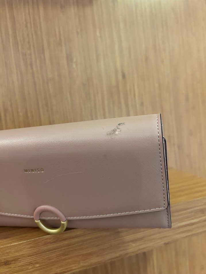 Bej Deri Kadın Tokalı Cüzdan - Görsel 2