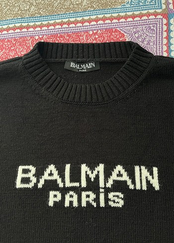 Balmain Paris Siyah Triko erkek Kazak - Görsel 2